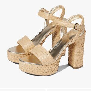 NEW GUESS Gabela Women’s Strap Jute Platform Block Heel Sandal